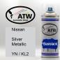Preview: Nissan, Silver Metallic, YN / KL2: 400ml Sprühdose, von ATW Autoteile West.